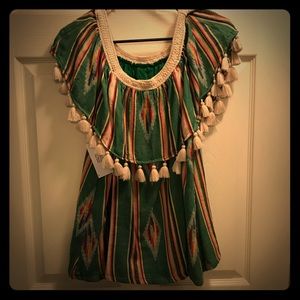 NWT Off the shoulders Aztec Print shirt.